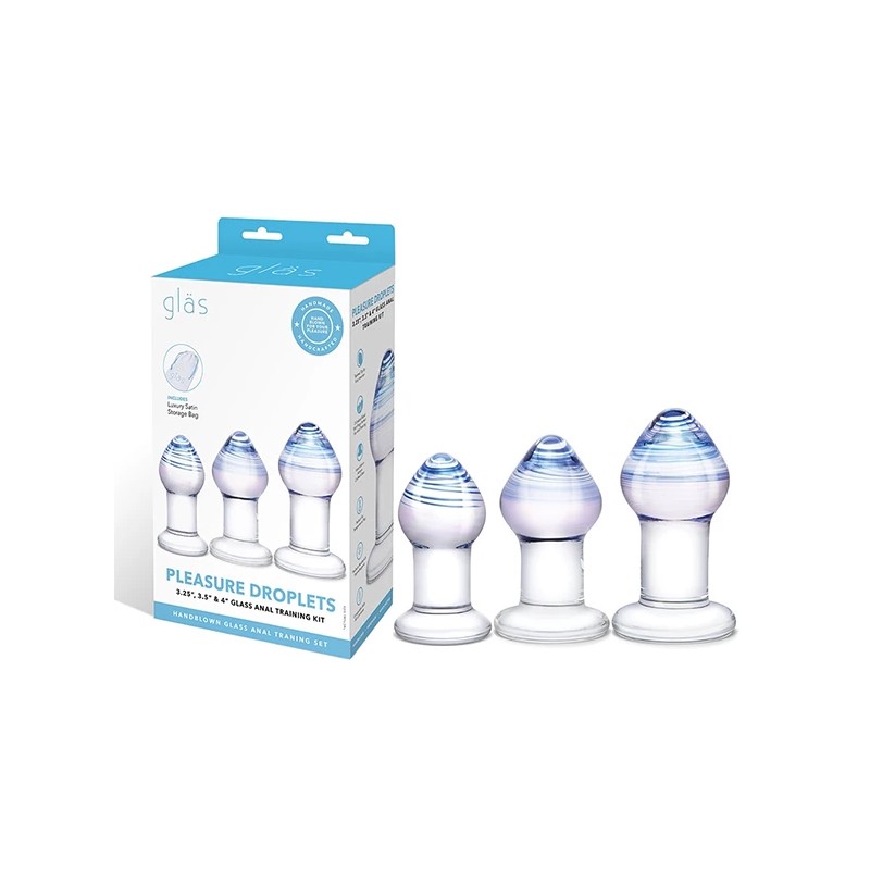 Glas - Zestaw Do Treningu Analnego Pleasure Droplets 3 szt